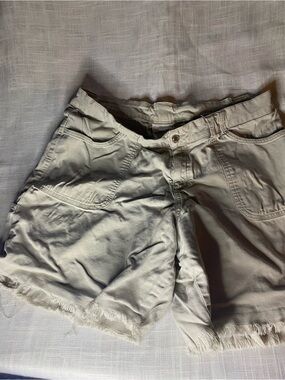 Fashion Bug Light Beige Frayed Hem Jean Shorts